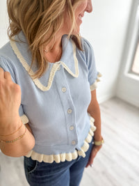 Sweetwater Scallop Knit Top