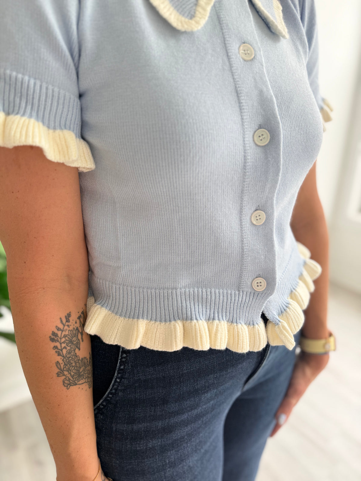 Sweetwater Scallop Knit Top