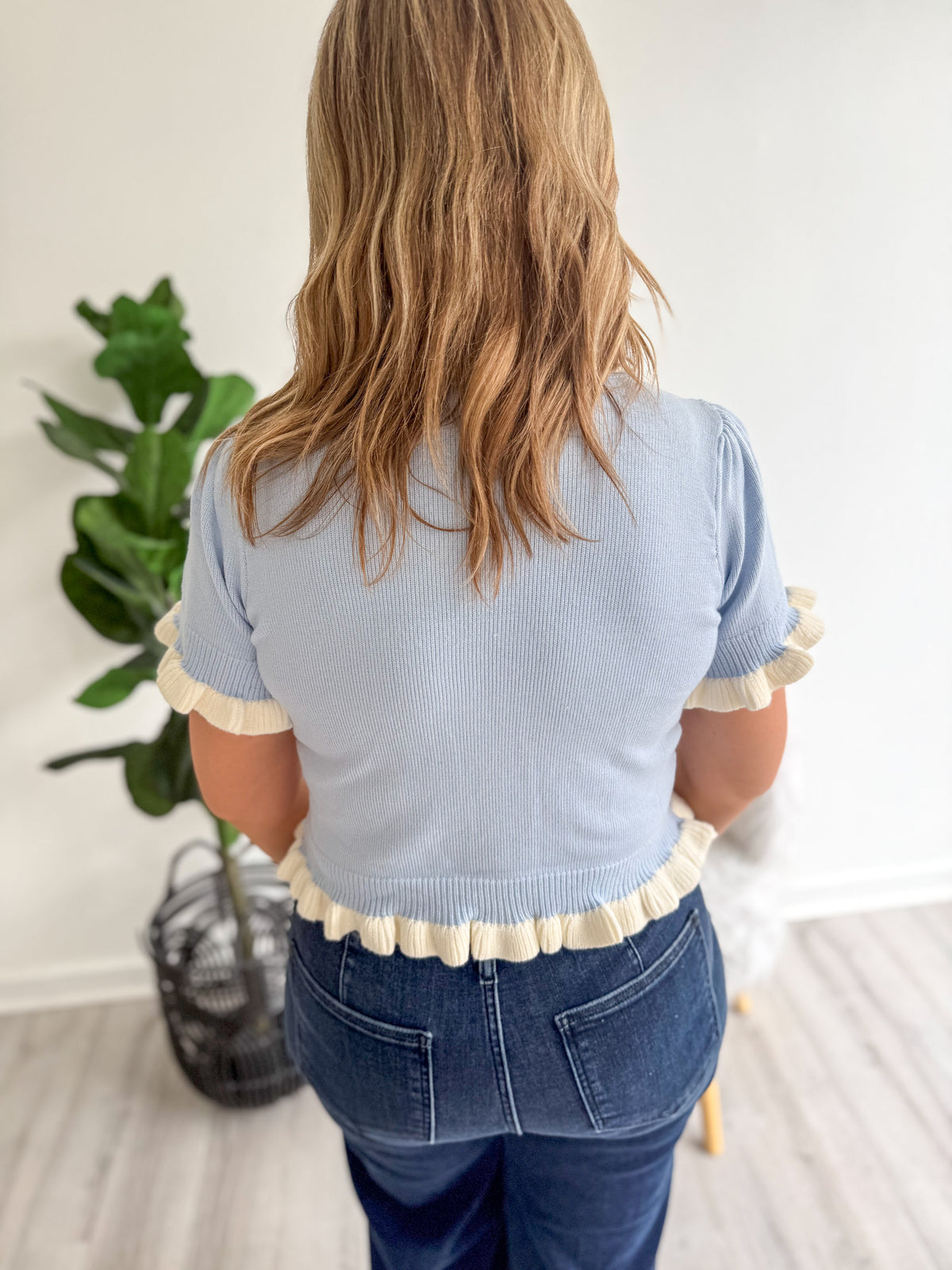 Sweetwater Scallop Knit Top