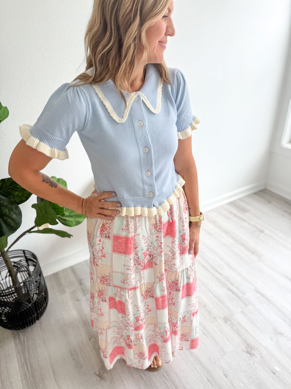 Sweetwater Scallop Knit Top