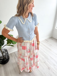 Patchwork Petals Maxi Skirt