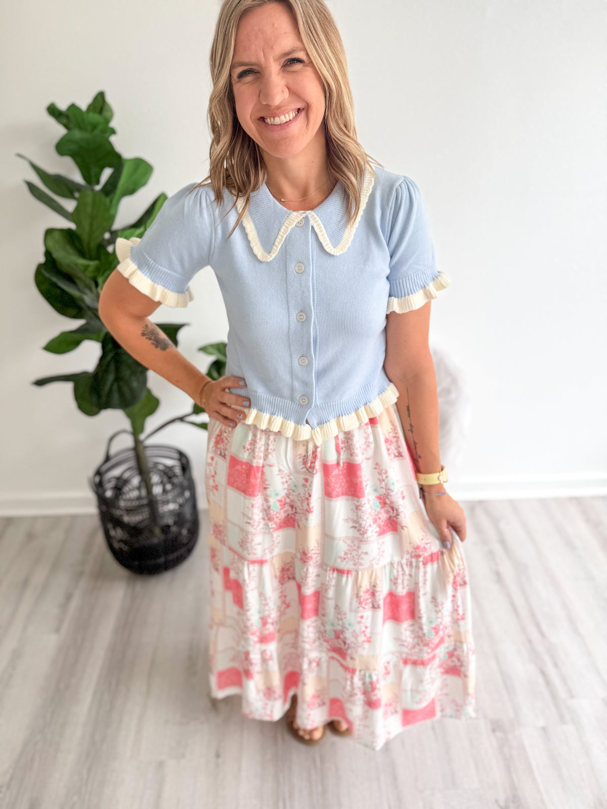 Sweetwater Scallop Knit Top