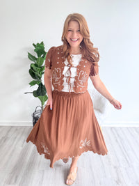 Desert Bird Midi Skirt