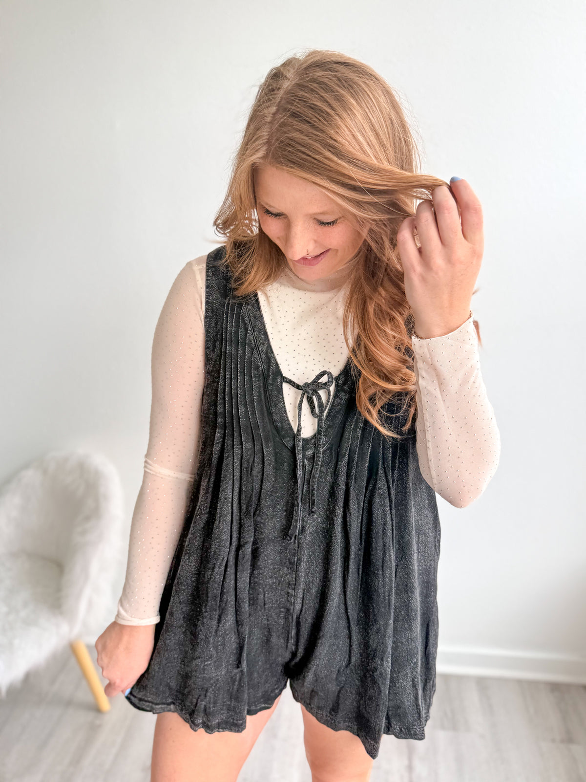 Midnight Denim Romper