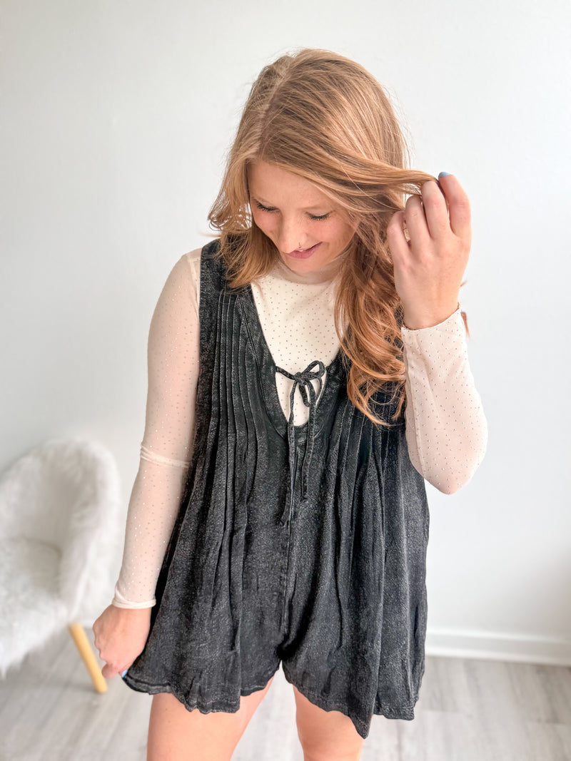 Midnight Denim Romper