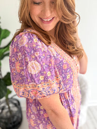 Elsie Lavender Boho Dress