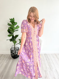 Elsie Lavender Boho Dress