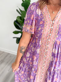 Elsie Lavender Boho Dress