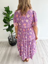 Elsie Lavender Boho Dress