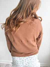 Wrapped In Comfort Chocolate Pullover