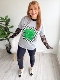 Shamrock Checkered Graphic Tee