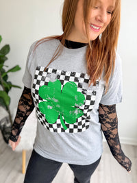 Shamrock Checkered Graphic Tee