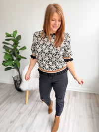 Delicate White Flower Top