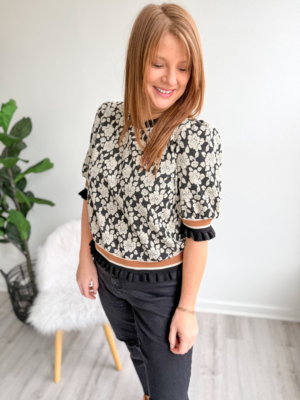 Delicate White Flower Top