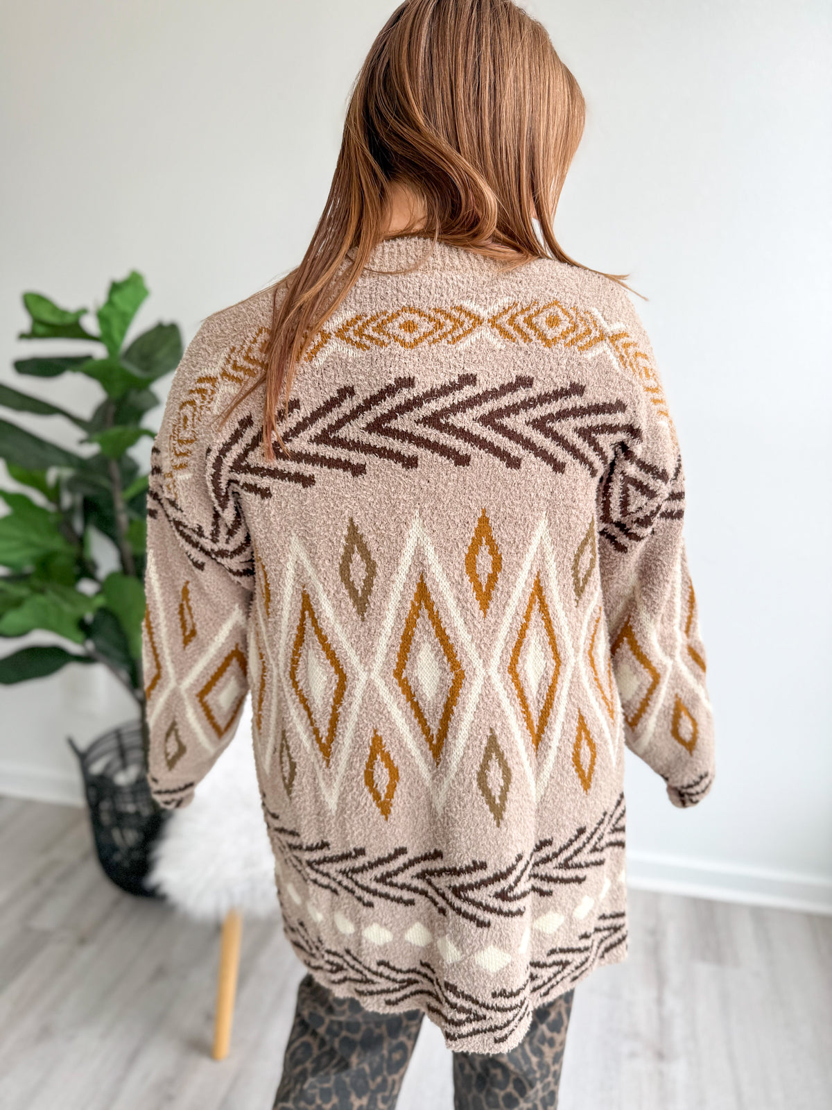 Geometric Neutral Cardigan