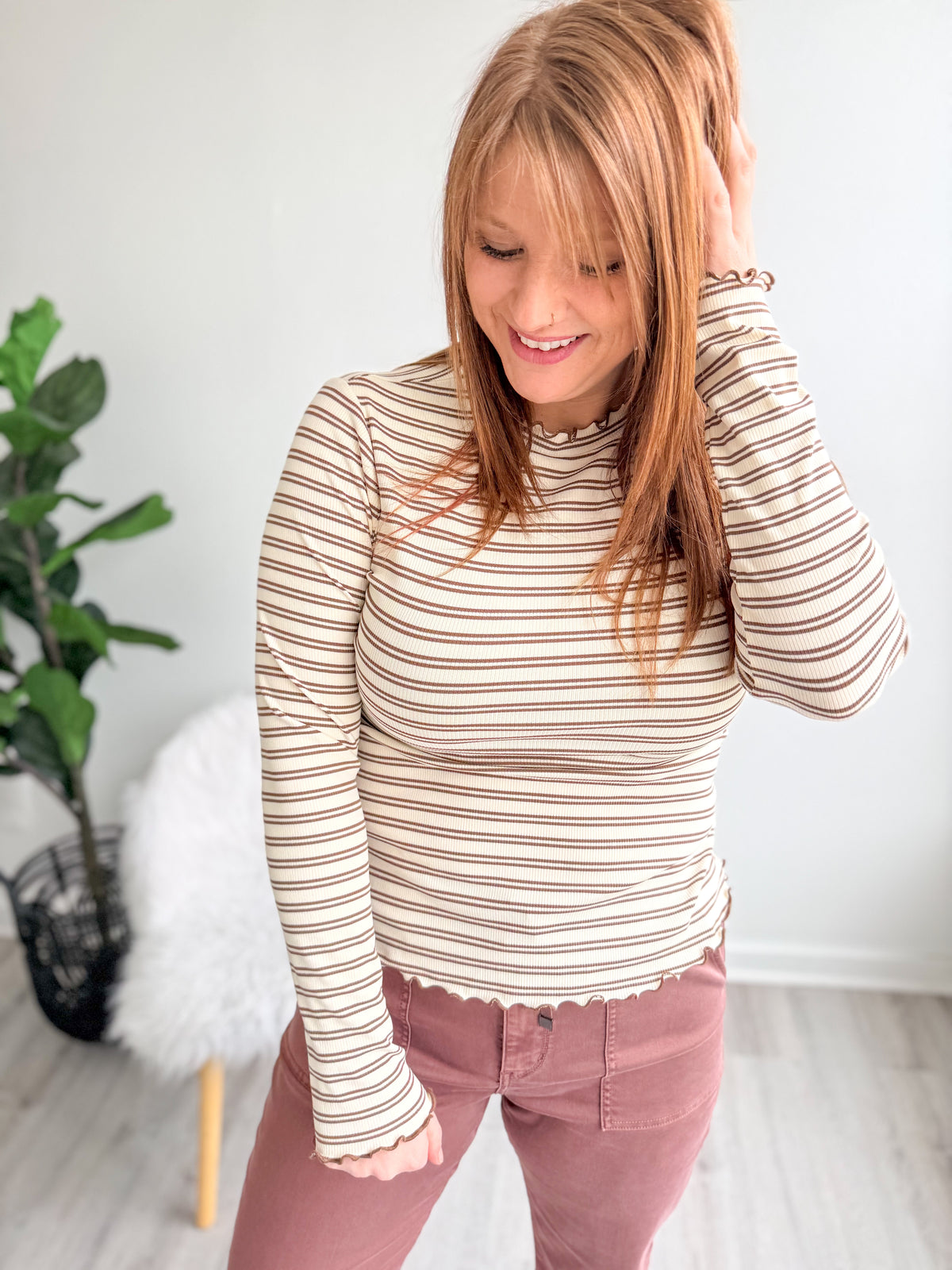 Striped Long Sleeve Top