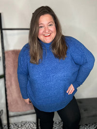 Cobalt Cozy Turtleneck Sweater