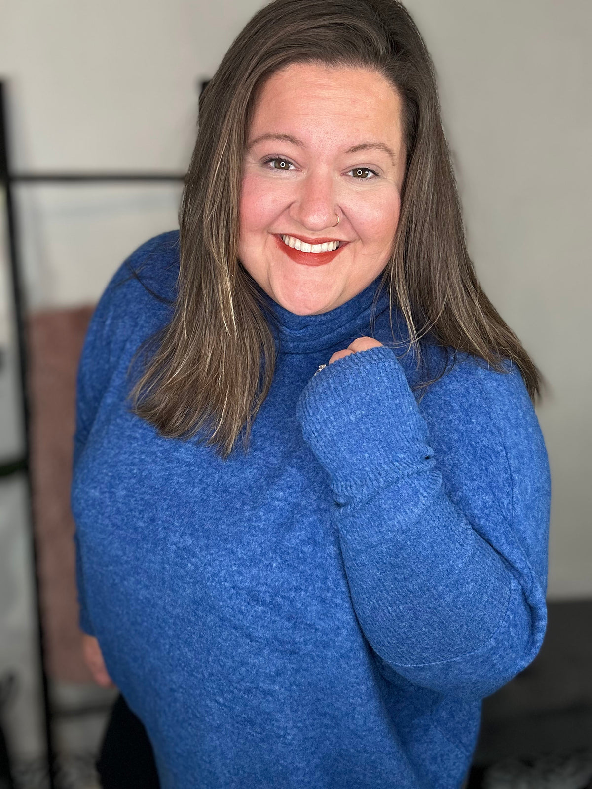 Cobalt Cozy Turtleneck Sweater