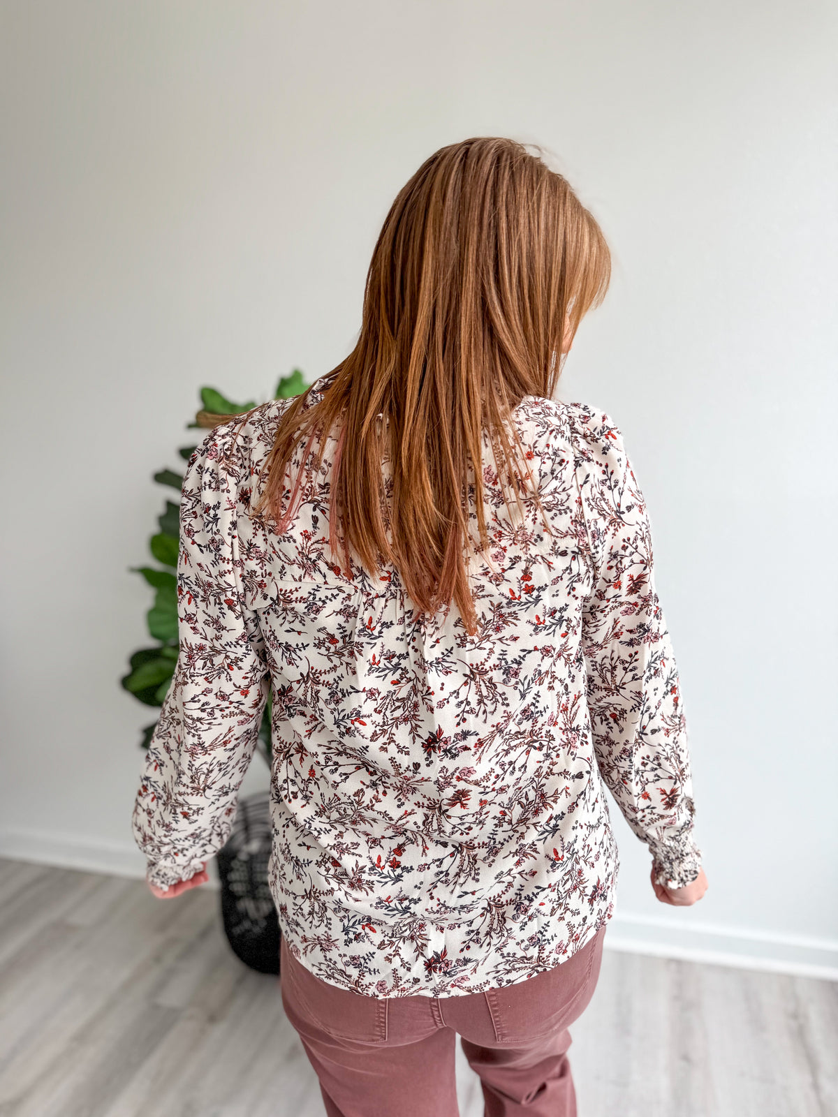 Ivory Floral Top