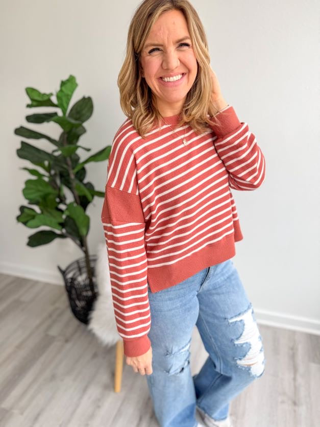 Rust Haze Stripe Long Sleeve