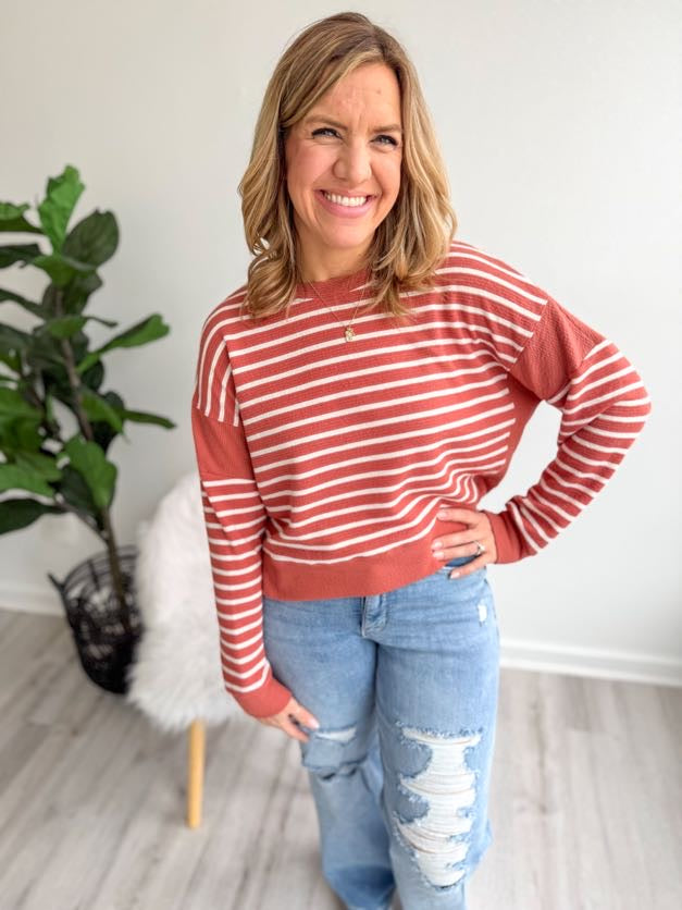 Rust Haze Stripe Long Sleeve