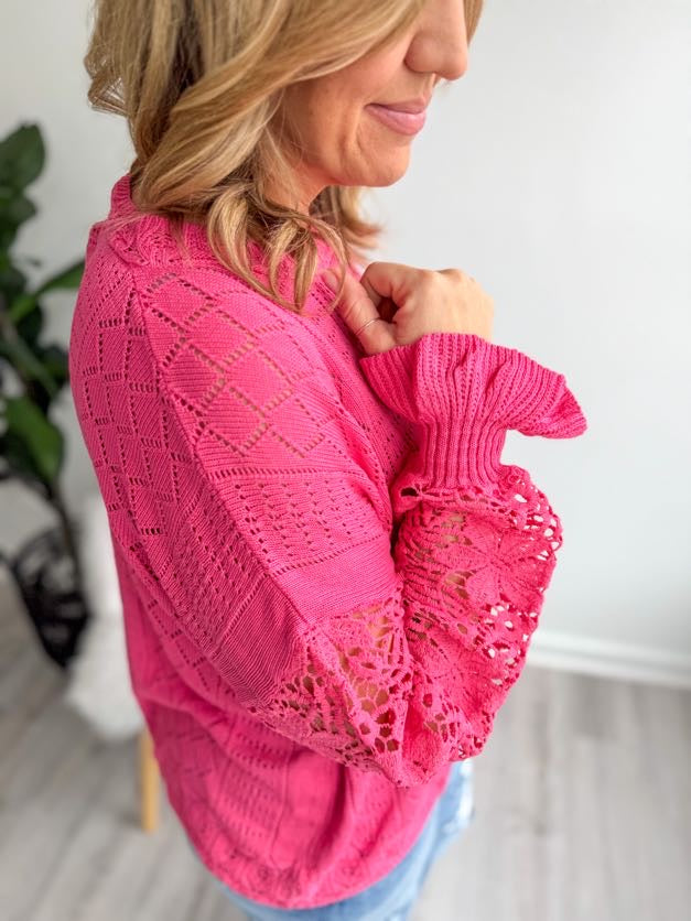 Bubble Pink Knit Sweater