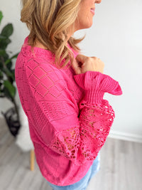 Bubble Pink Knit Sweater