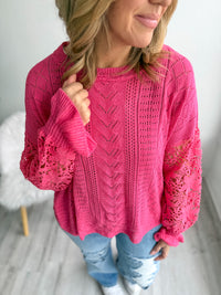 Bubble Pink Knit Sweater