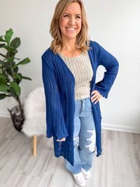 Teal Long Duster