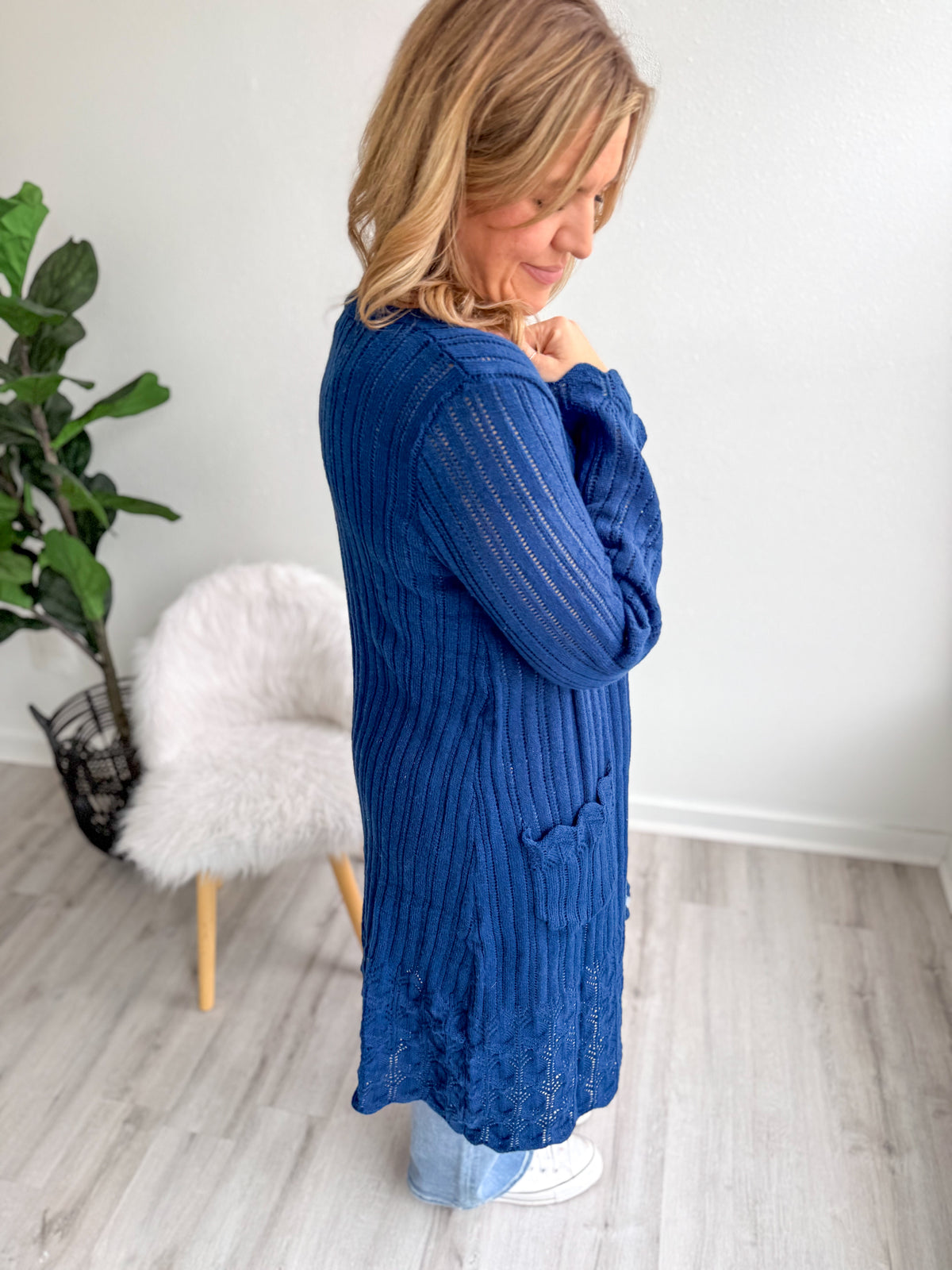 Teal Long Duster