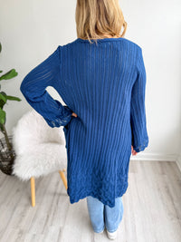 Teal Long Duster