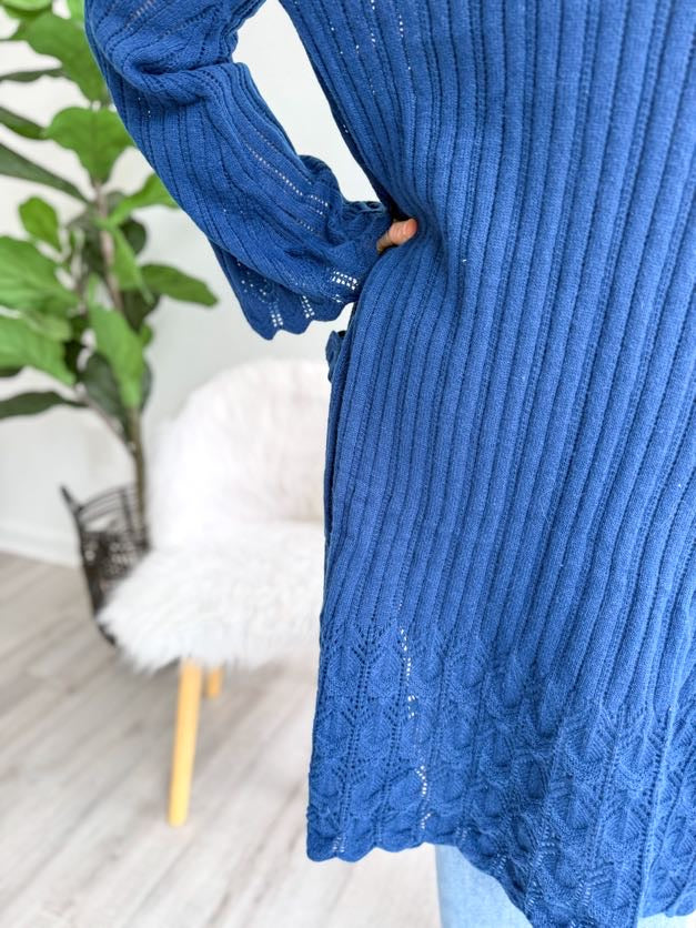 Teal Long Duster