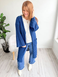 Teal Long Duster