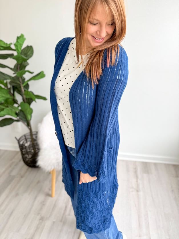 Teal Long Duster