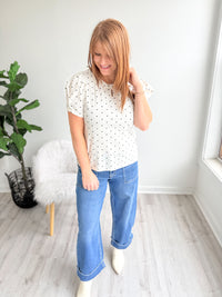 Black + White Polka Dot Tee