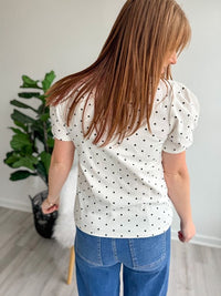 Black + White Polka Dot Tee
