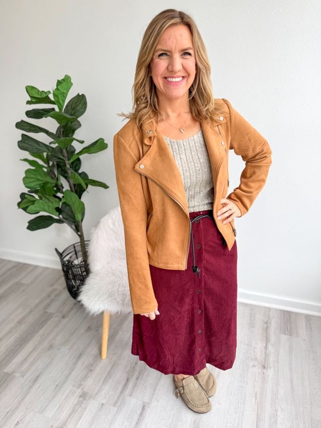 Soft Camel Moto Jacket