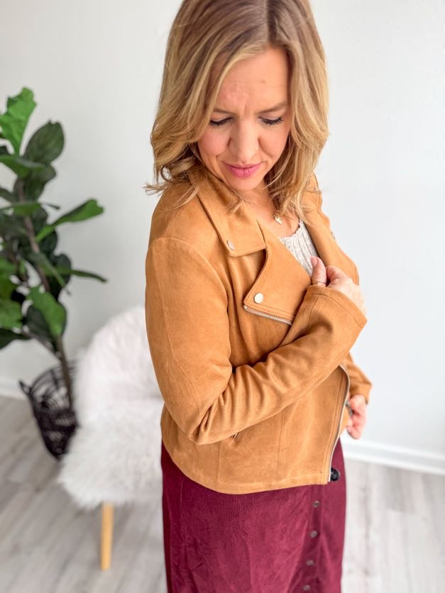 Soft Camel Moto Jacket