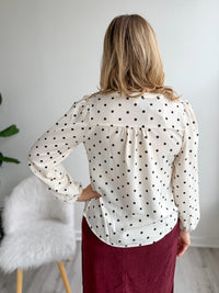 Champagne Polka Dot Long Sleeve