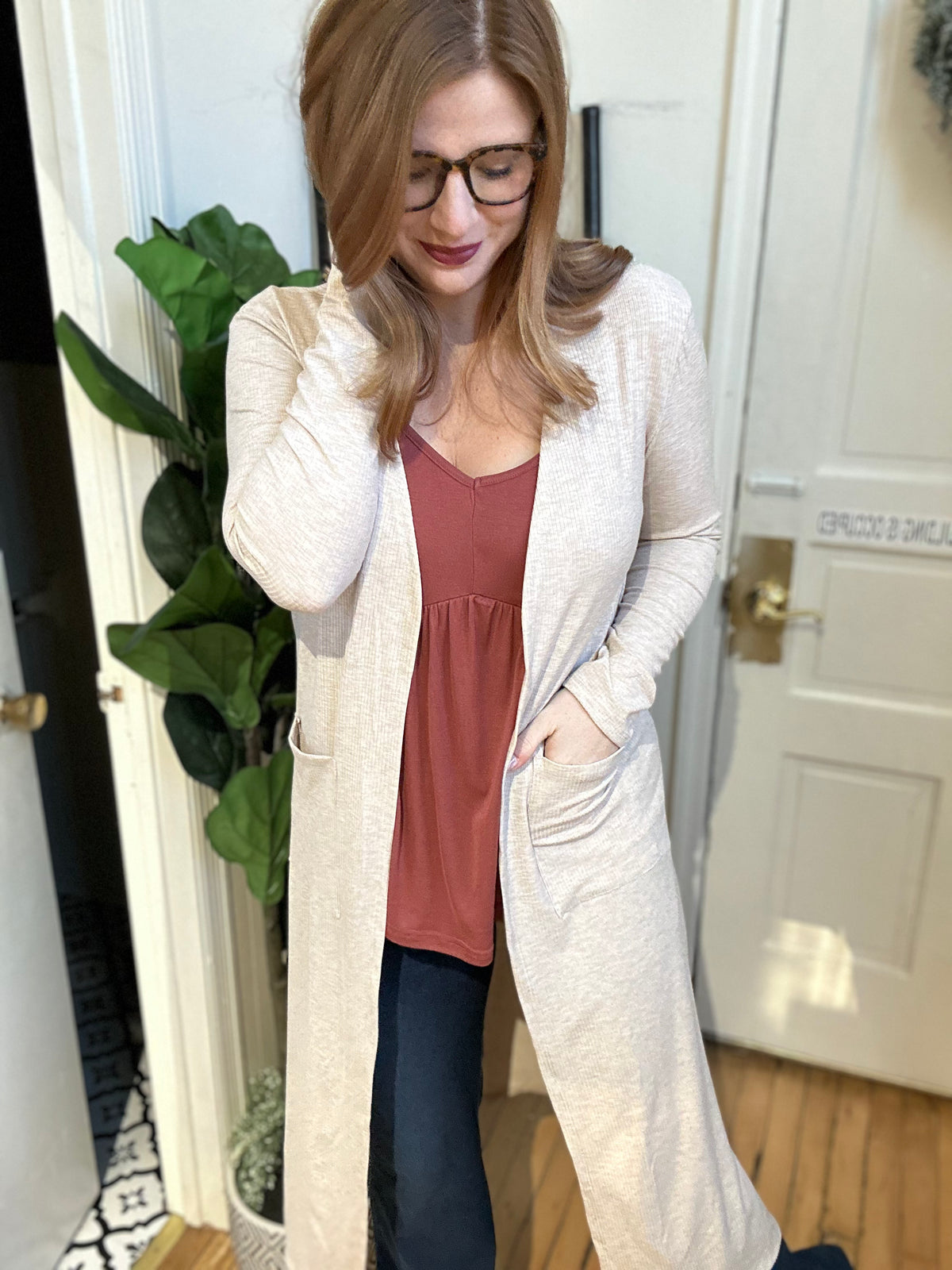 The Jamie Duster Cardigan Oatmeal Wild Precious