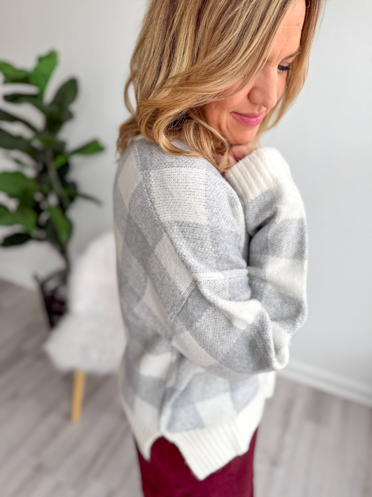 Plaid Soft and Cozy Pullover