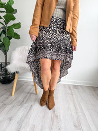 Black Mix Layered Skirt