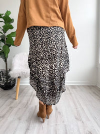 Black Mix Layered Skirt