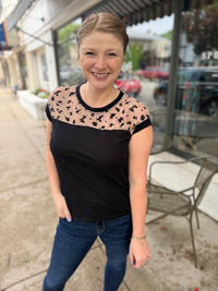 Sheer Delight Black Top