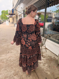 Rust + Shadow Boho Dress