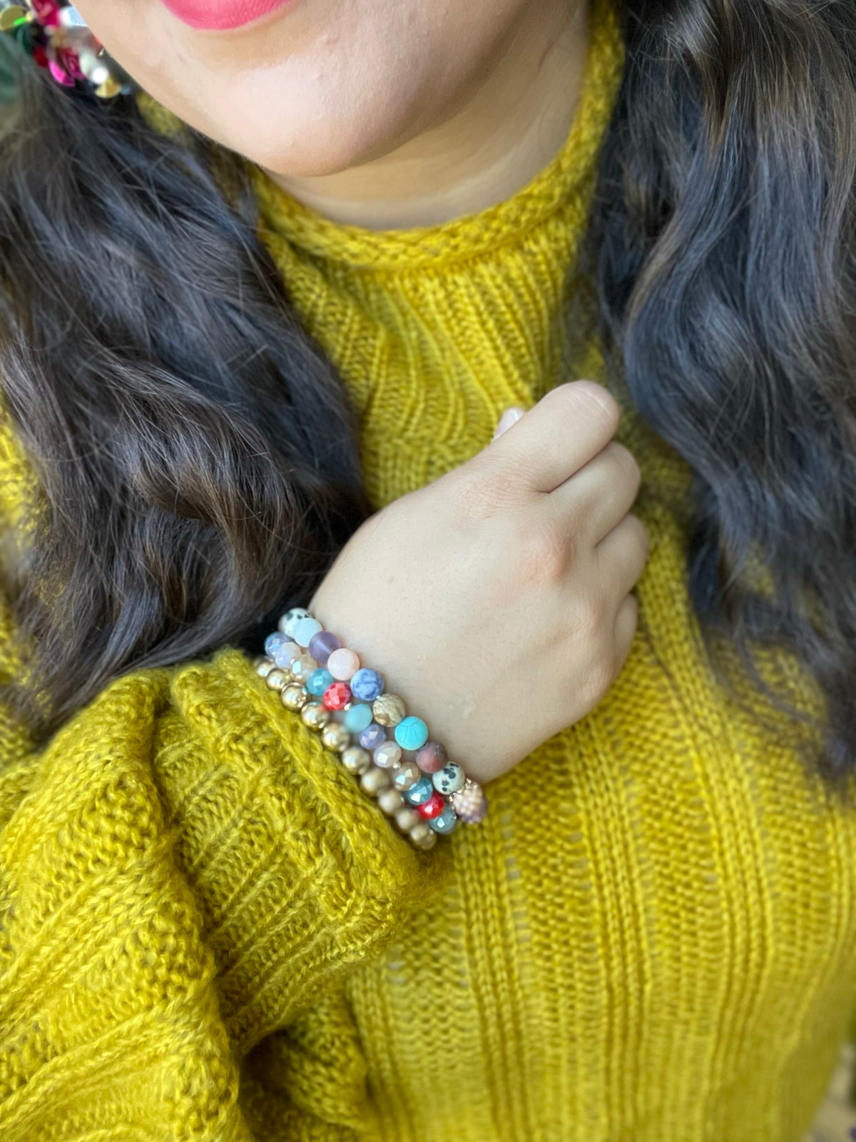 Bejeweled Elastic Bracelet Set