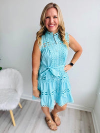 Sky Blue Detailed Dress - NC