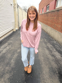 Dusty Mauve Textured Top