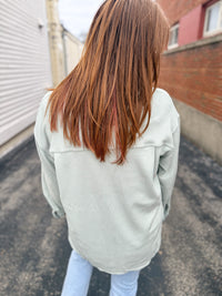 Sage Soft Corduroy Shacket