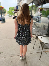 Floral Button Tie Dress